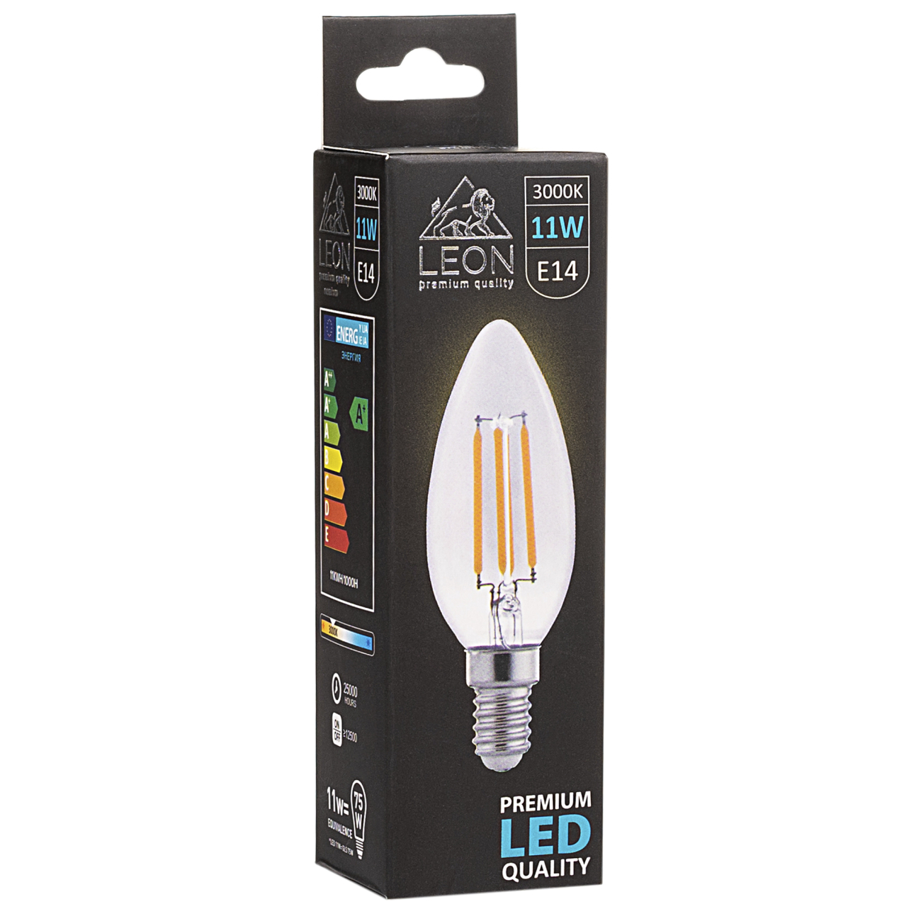 Светодиодная лампа leon le-c35-11w-3000k-e14/cl