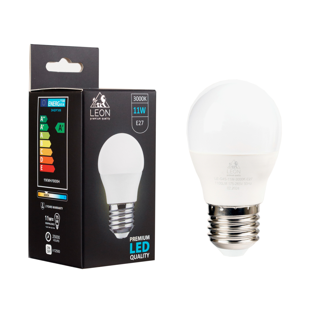 Светодиодная лампа leon le-g45-11w-3000k-e27