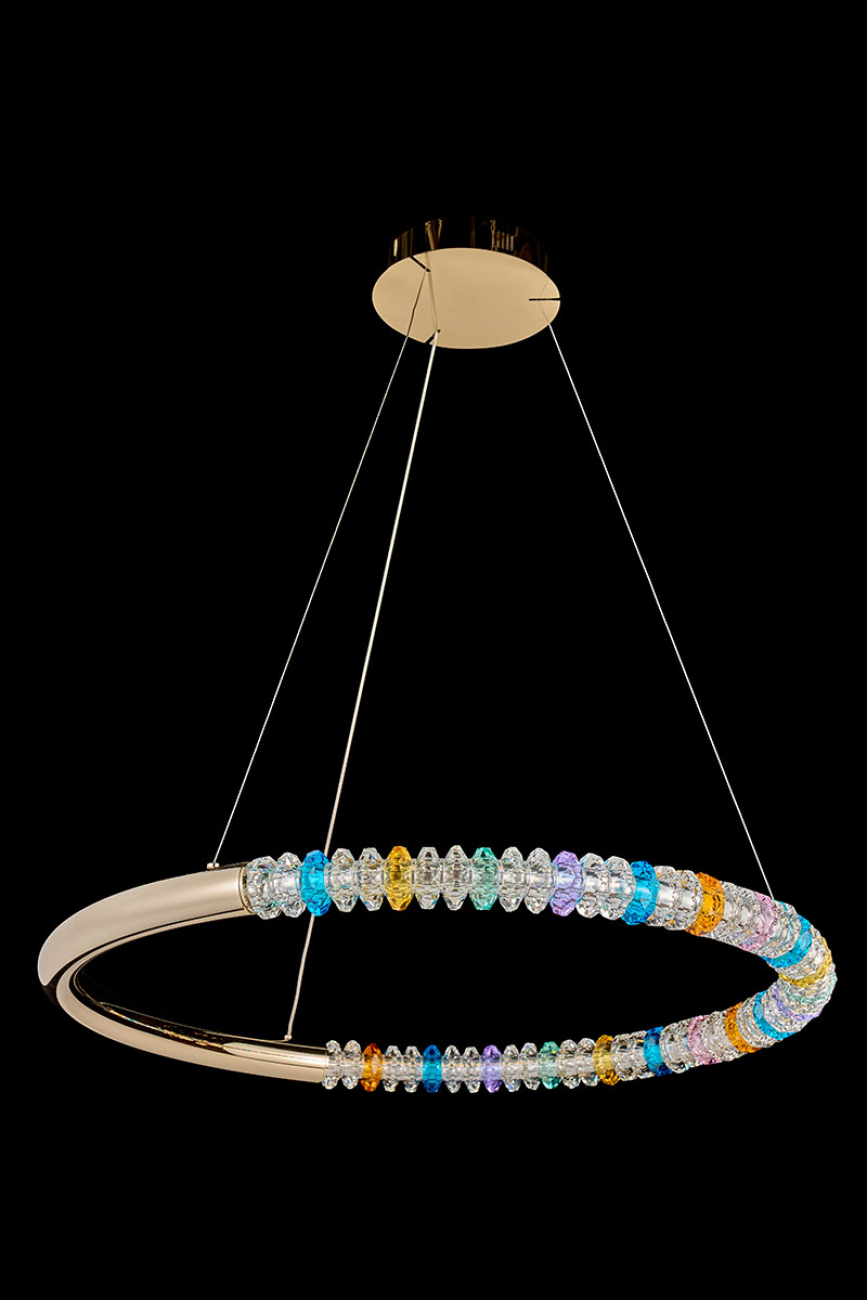 Подвесная люстра tesla le3064/800 gd/mu