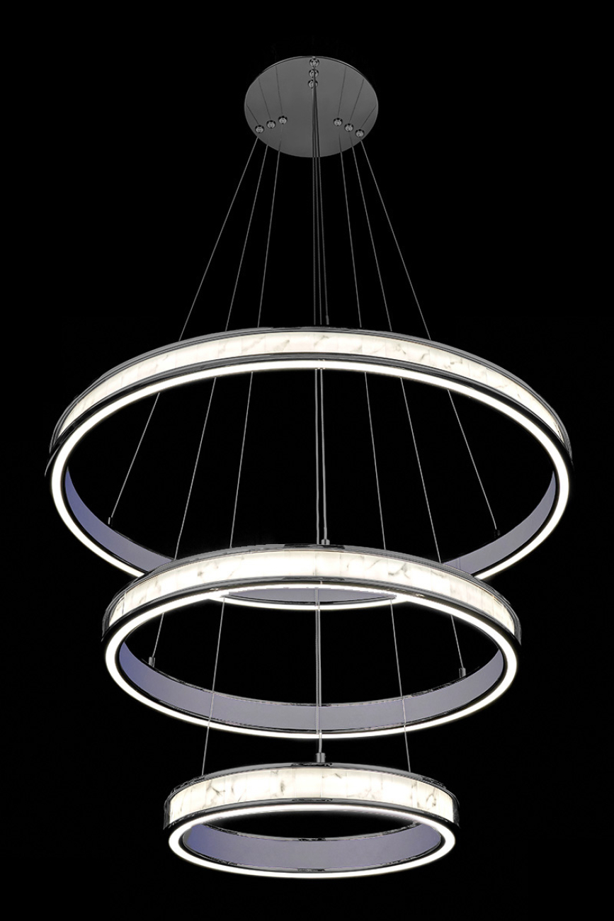 Подвесная люстра christine le7702/800-3k black chrome