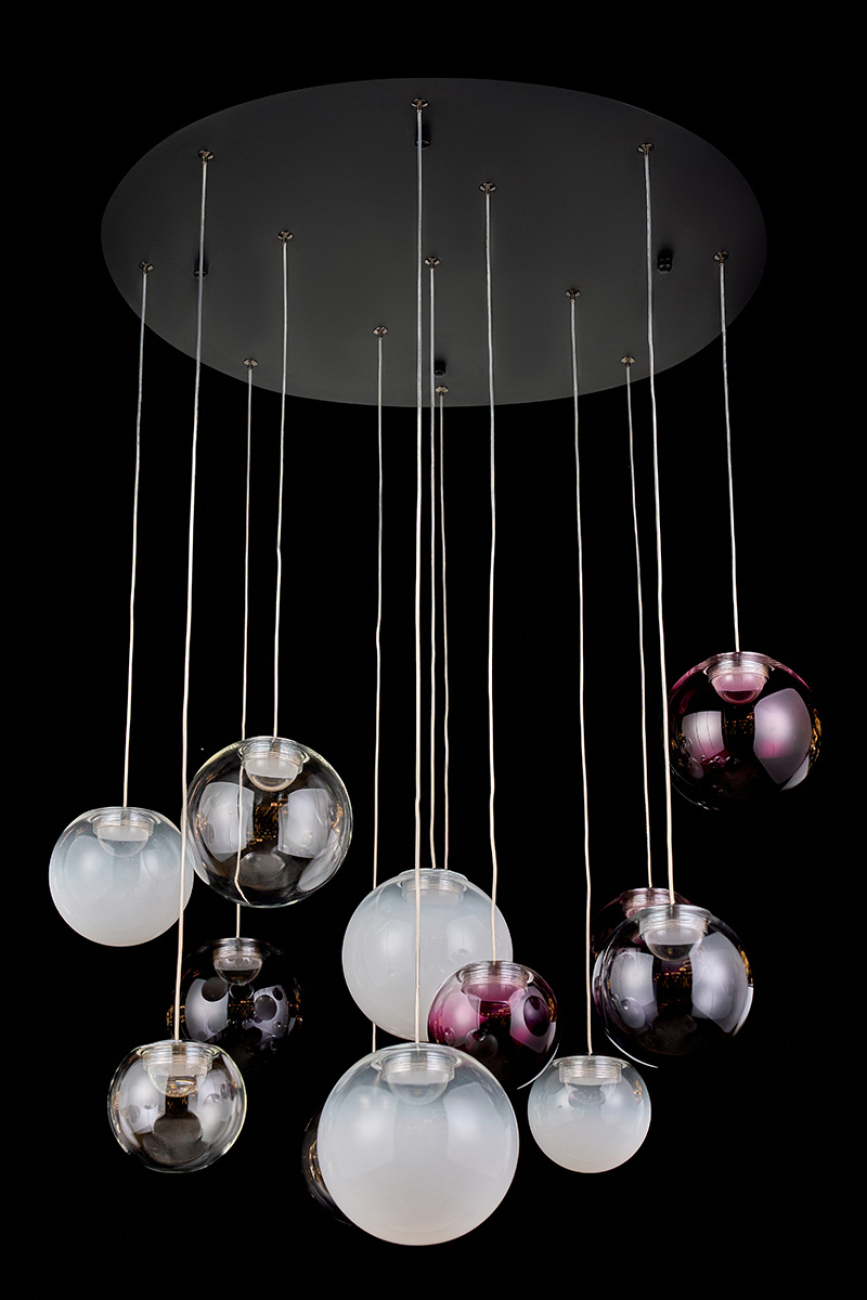 Подвесная люстра molecule le7723/13s chrome