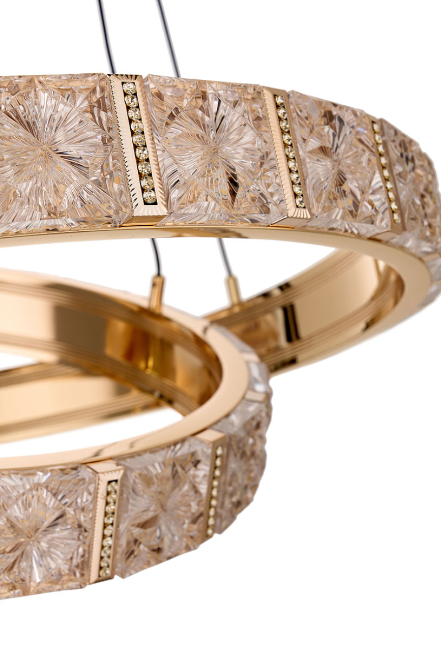 Подвесная люстра dore le7736/qa600+390 gd