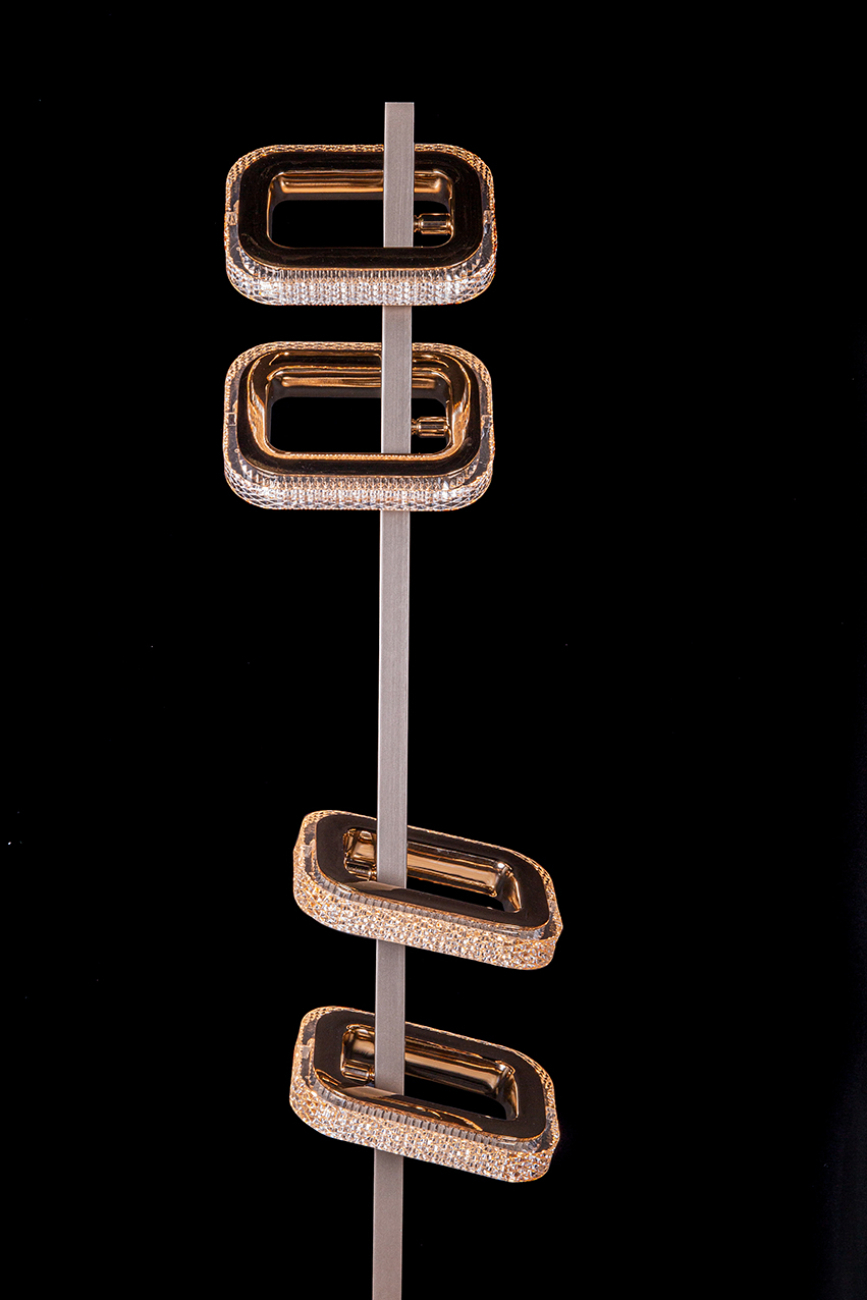 Торшер theona le7701/4f grey/gold