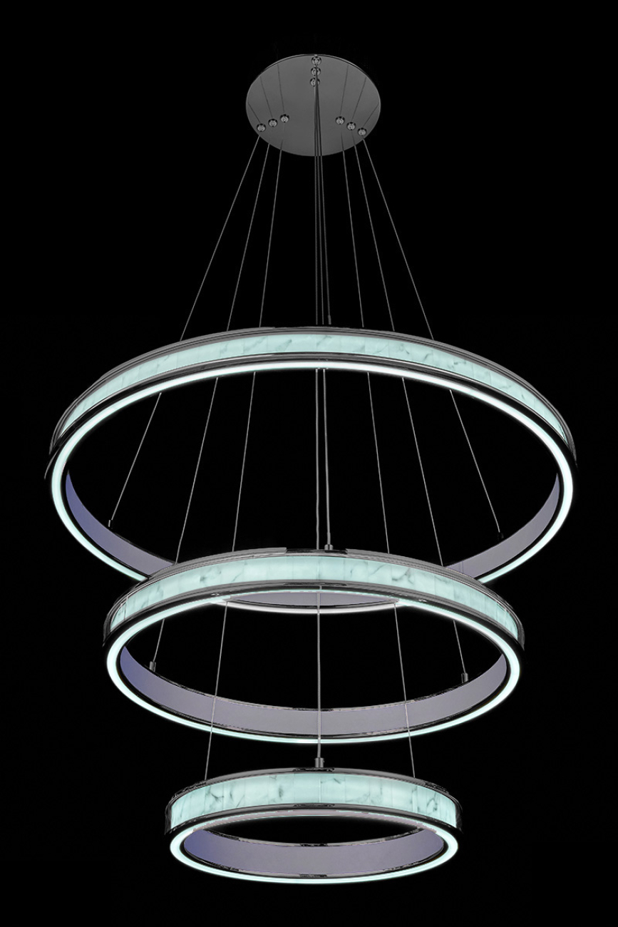 Подвесная люстра christine le7702/800-3k black chrome