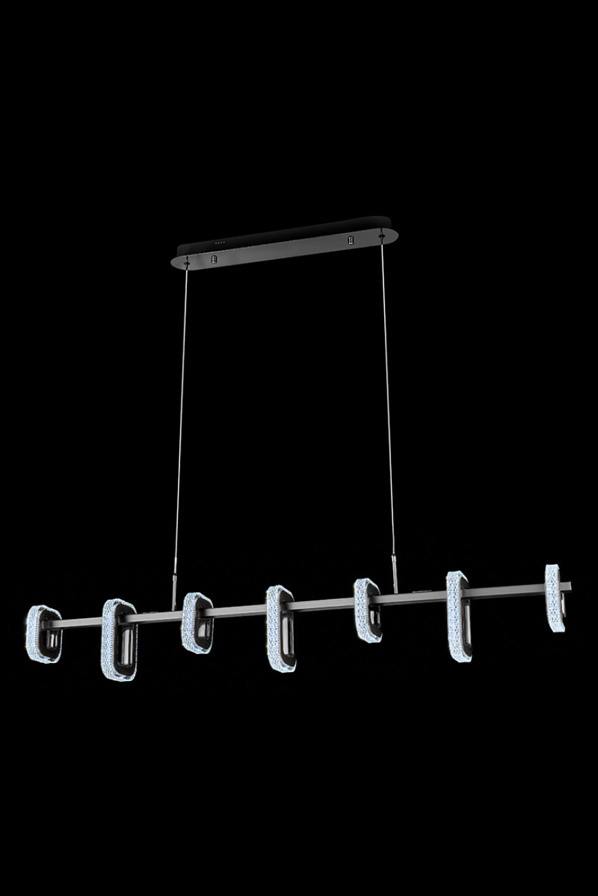 Подвесная люстра theona le7701/7l grey/black chrome