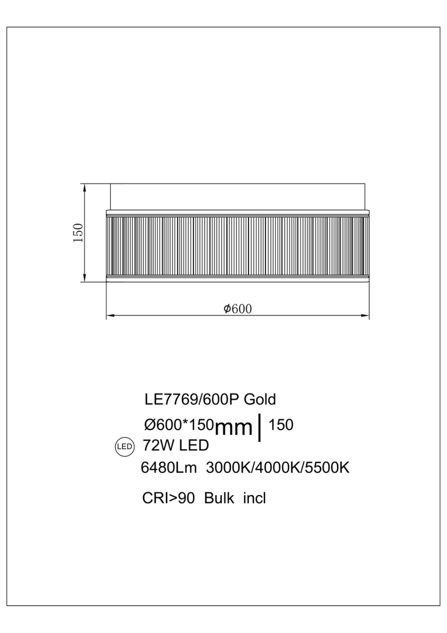 Потолочный светильник lumiere le7769/600p gold