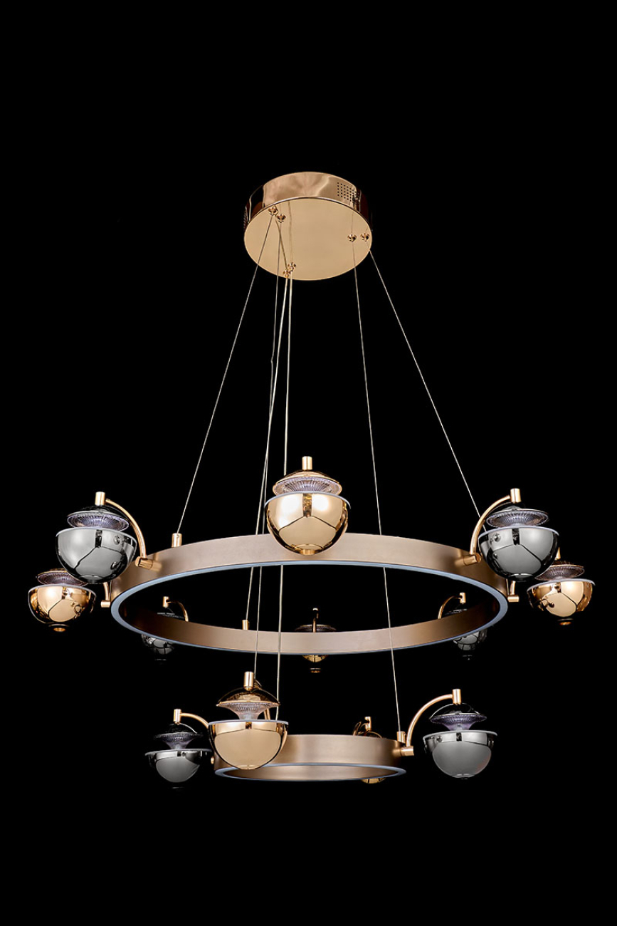 Подвесная люстра jelly le7711/8+4 gold/black chrome