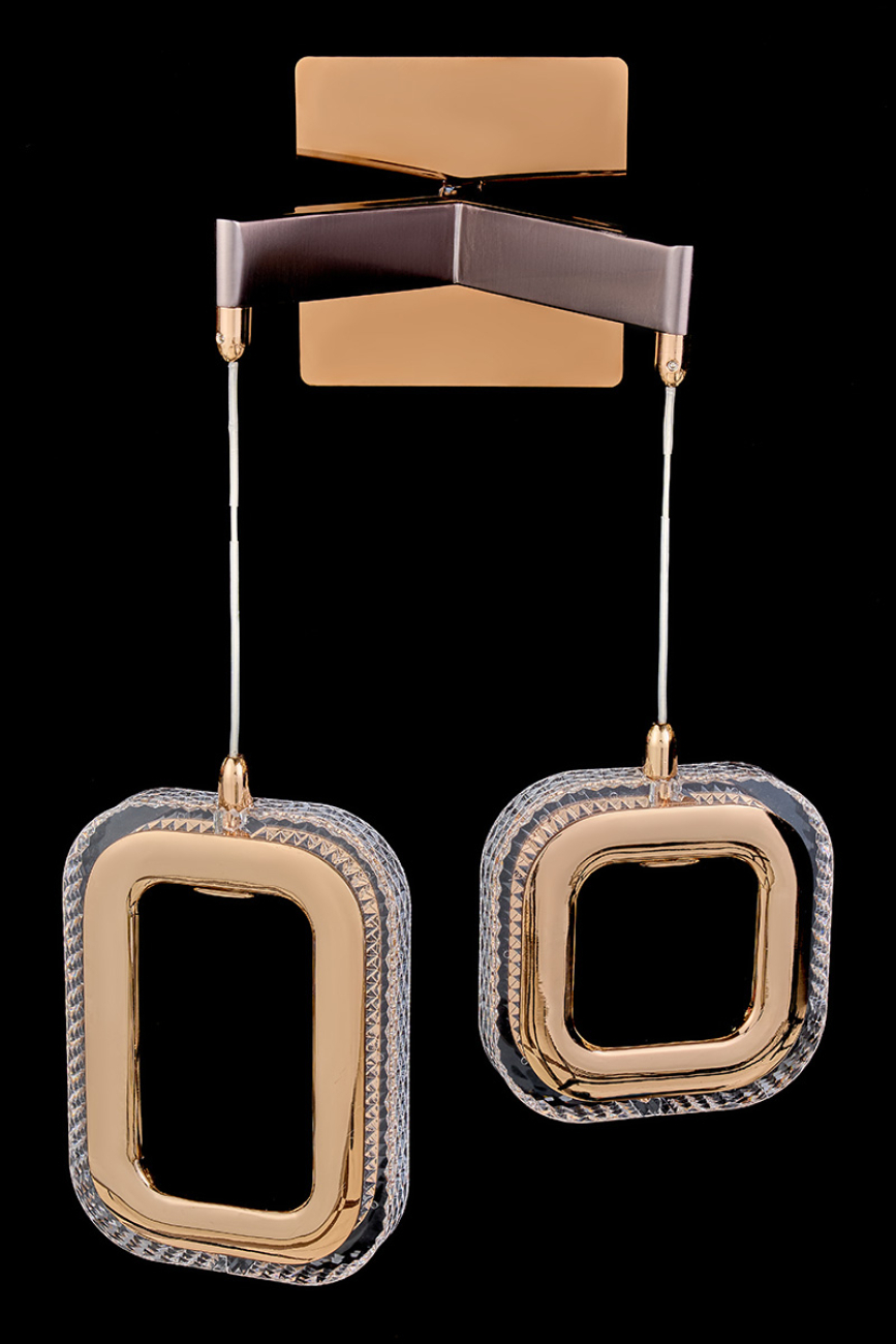 Бра theona le7701/2w grey/gold