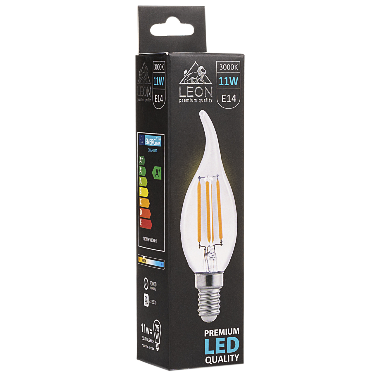 Светодиодная лампа leon le-cw35-11w-3000k-e14/cl