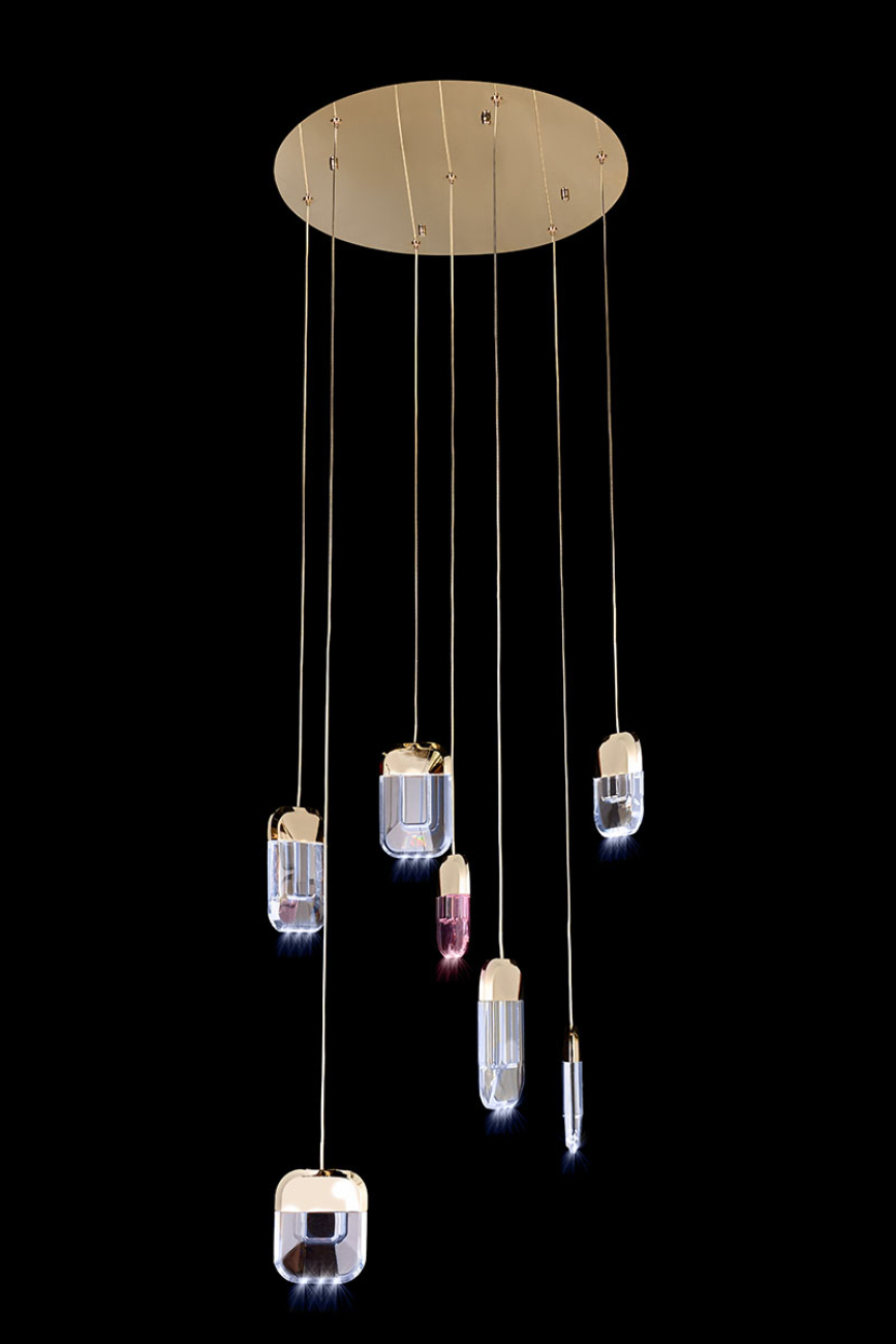 Подвесная люстра natali le7771/7 gold