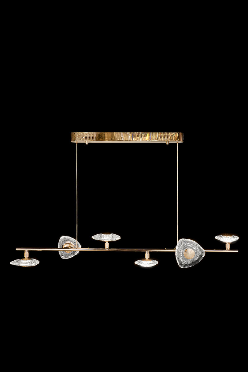 Подвесная люстра iris le7913/6l gold