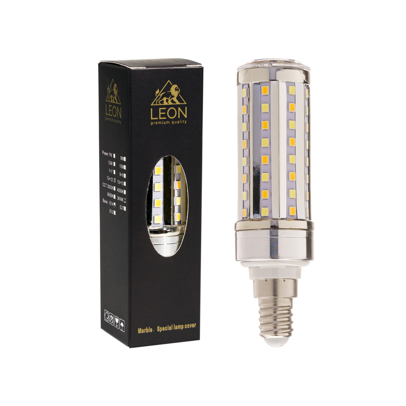 Светодиодная лампа leon le0770-12w-3000k-e14 ch