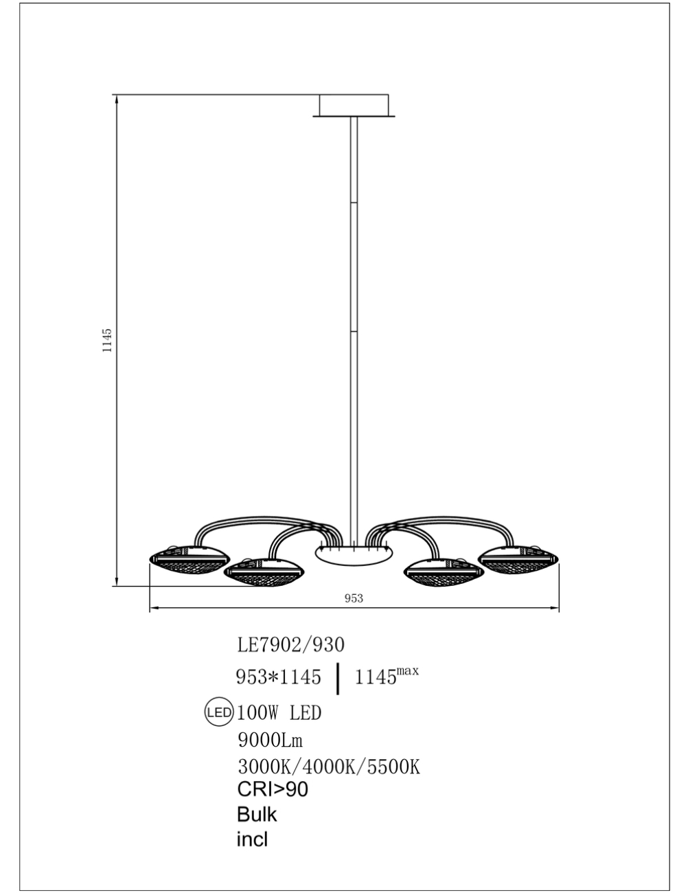 Подвесная люстра stacy le7902/6+3 gold