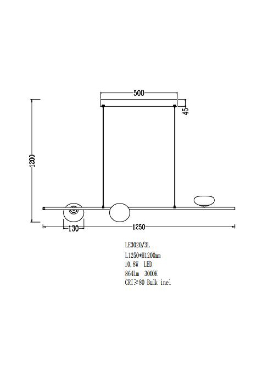 Подвесная люстра magic le3020/3l